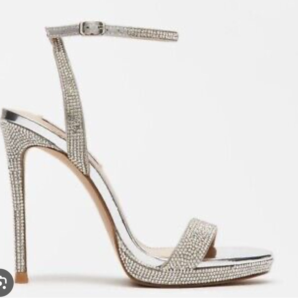 STEVE MADDEN WAFER Silver Stiletto Heel